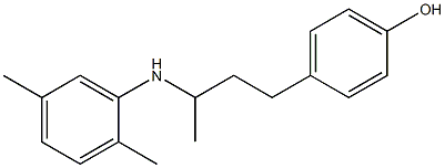 4-{3-[(2,5-dimethylphenyl)amino]butyl}phenol Struktur