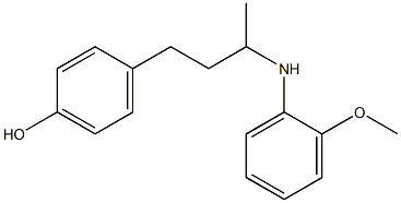 4-{3-[(2-methoxyphenyl)amino]butyl}phenol Struktur