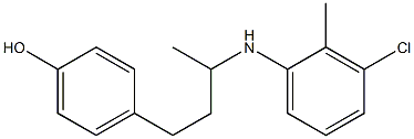 4-{3-[(3-chloro-2-methylphenyl)amino]butyl}phenol Struktur