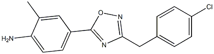 4-{3-[(4-chlorophenyl)methyl]-1,2,4-oxadiazol-5-yl}-2-methylaniline Struktur