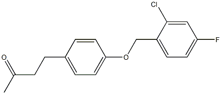 4-{4-[(2-chloro-4-fluorophenyl)methoxy]phenyl}butan-2-one Struktur