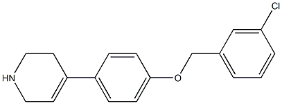 4-{4-[(3-chlorophenyl)methoxy]phenyl}-1,2,3,6-tetrahydropyridine Struktur