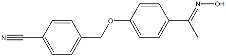 4-{4-[1-(hydroxyimino)ethyl]phenoxymethyl}benzonitrile Struktur