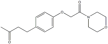 4-{4-[2-(morpholin-4-yl)-2-oxoethoxy]phenyl}butan-2-one Struktur