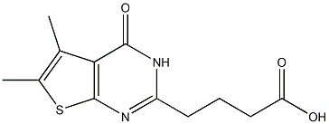 4-{5,6-dimethyl-4-oxo-3H,4H-thieno[2,3-d]pyrimidin-2-yl}butanoic acid Struktur