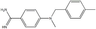 4-{methyl[(4-methylphenyl)methyl]amino}benzene-1-carboximidamide Struktur