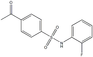 4-acetyl-N-(2-fluorophenyl)benzene-1-sulfonamide Struktur