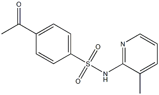 4-acetyl-N-(3-methylpyridin-2-yl)benzene-1-sulfonamide Struktur