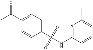 4-acetyl-N-(6-methylpyridin-2-yl)benzene-1-sulfonamide Struktur