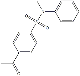 4-acetyl-N-methyl-N-phenylbenzene-1-sulfonamide Struktur