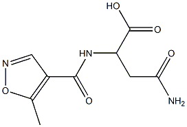 4-amino-2-{[(5-methylisoxazol-4-yl)carbonyl]amino}-4-oxobutanoic acid Struktur