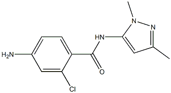 4-amino-2-chloro-N-(1,3-dimethyl-1H-pyrazol-5-yl)benzamide Struktur