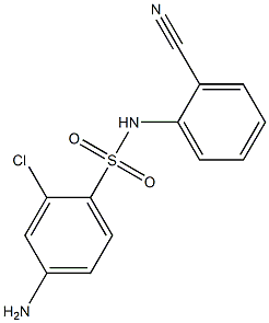 4-amino-2-chloro-N-(2-cyanophenyl)benzene-1-sulfonamide Struktur