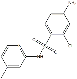 4-amino-2-chloro-N-(4-methylpyridin-2-yl)benzene-1-sulfonamide Struktur