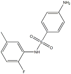 4-amino-N-(2-fluoro-5-methylphenyl)benzene-1-sulfonamide Struktur