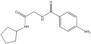 4-amino-N-[2-(cyclopentylamino)-2-oxoethyl]benzamide Struktur