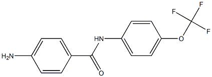 4-amino-N-[4-(trifluoromethoxy)phenyl]benzamide Struktur