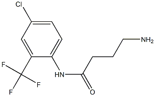 4-amino-N-[4-chloro-2-(trifluoromethyl)phenyl]butanamide Struktur