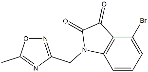 4-bromo-1-[(5-methyl-1,2,4-oxadiazol-3-yl)methyl]-2,3-dihydro-1H-indole-2,3-dione Struktur