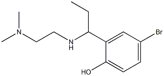 4-bromo-2-(1-{[2-(dimethylamino)ethyl]amino}propyl)phenol Struktur