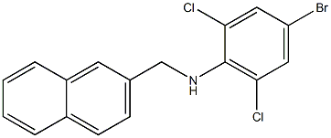 4-bromo-2,6-dichloro-N-(naphthalen-2-ylmethyl)aniline Struktur