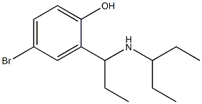 4-bromo-2-[1-(pentan-3-ylamino)propyl]phenol Struktur