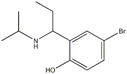 4-bromo-2-[1-(propan-2-ylamino)propyl]phenol Struktur