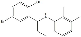 4-bromo-2-{1-[(2,3-dimethylphenyl)amino]propyl}phenol Struktur