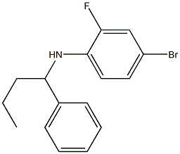 4-bromo-2-fluoro-N-(1-phenylbutyl)aniline Struktur