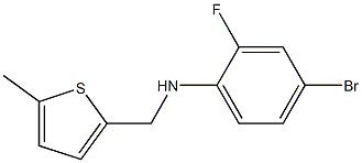 4-bromo-2-fluoro-N-[(5-methylthiophen-2-yl)methyl]aniline Struktur