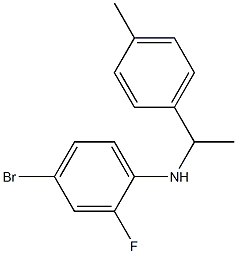 4-bromo-2-fluoro-N-[1-(4-methylphenyl)ethyl]aniline Struktur