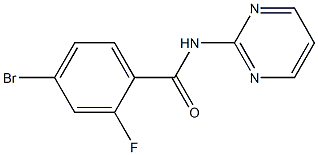 4-bromo-2-fluoro-N-pyrimidin-2-ylbenzamide Struktur