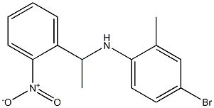 4-bromo-2-methyl-N-[1-(2-nitrophenyl)ethyl]aniline Struktur