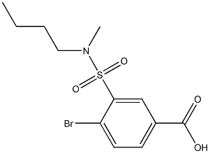 4-bromo-3-[butyl(methyl)sulfamoyl]benzoic acid Struktur