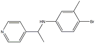 4-bromo-3-methyl-N-[1-(pyridin-4-yl)ethyl]aniline Struktur