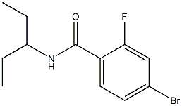 4-bromo-N-(1-ethylpropyl)-2-fluorobenzamide Struktur