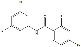 4-bromo-N-(3,5-dichlorophenyl)-2-fluorobenzamide Struktur