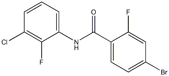 4-bromo-N-(3-chloro-2-fluorophenyl)-2-fluorobenzamide Struktur