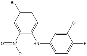 4-bromo-N-(3-chloro-4-fluorophenyl)-2-nitroaniline Struktur