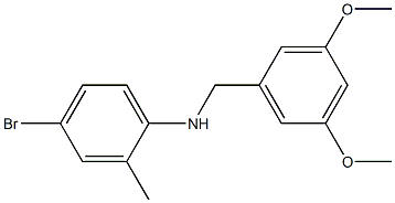 4-bromo-N-[(3,5-dimethoxyphenyl)methyl]-2-methylaniline Struktur