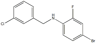 4-bromo-N-[(3-chlorophenyl)methyl]-2-fluoroaniline Struktur