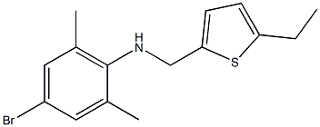 4-bromo-N-[(5-ethylthiophen-2-yl)methyl]-2,6-dimethylaniline Struktur