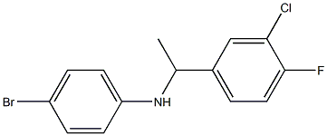 4-bromo-N-[1-(3-chloro-4-fluorophenyl)ethyl]aniline Struktur