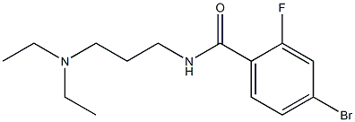 4-bromo-N-[3-(diethylamino)propyl]-2-fluorobenzamide Struktur