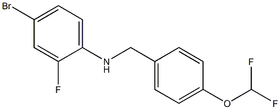 4-bromo-N-{[4-(difluoromethoxy)phenyl]methyl}-2-fluoroaniline Struktur