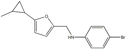 4-bromo-N-{[5-(2-methylcyclopropyl)furan-2-yl]methyl}aniline Struktur