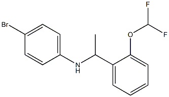 4-bromo-N-{1-[2-(difluoromethoxy)phenyl]ethyl}aniline Struktur