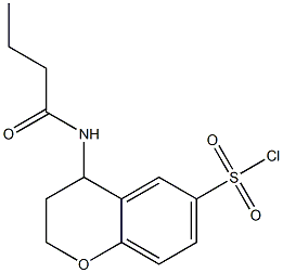 4-butanamido-3,4-dihydro-2H-1-benzopyran-6-sulfonyl chloride Struktur