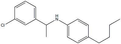 4-butyl-N-[1-(3-chlorophenyl)ethyl]aniline Struktur