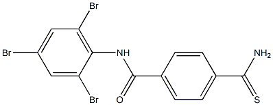 4-carbamothioyl-N-(2,4,6-tribromophenyl)benzamide Struktur